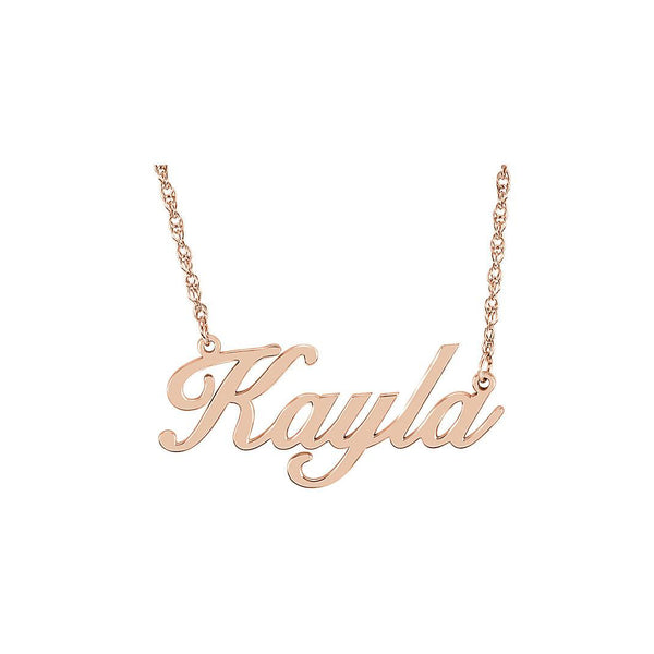 Script Nameplate Necklace