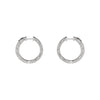 Diamond Sculptural Hoop Earrings with Va