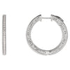 Diamond Sculptural Hoop Earrings with Va