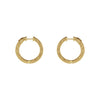 Diamond Sculptural Hoop Earrings with Va