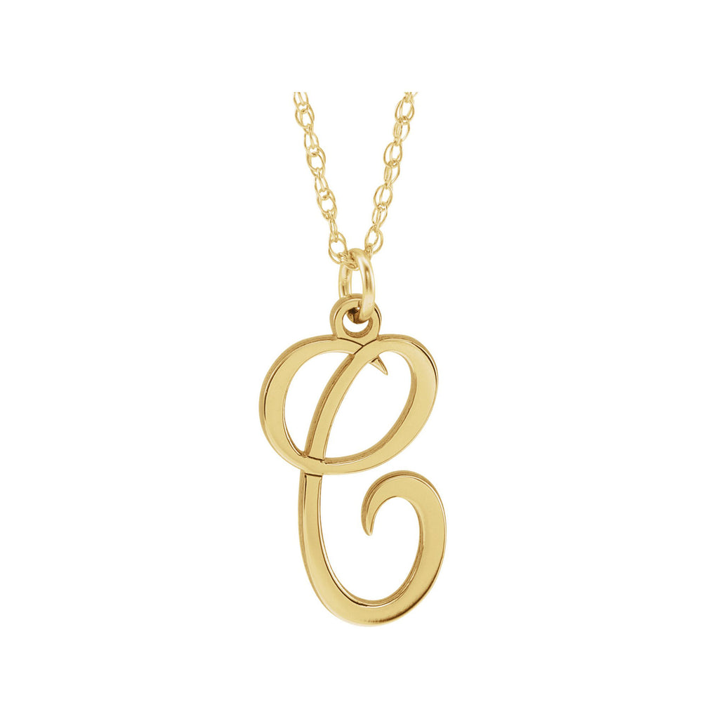 Script Initial Necklace