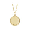 Engravable Round Beaded Gold Necklace