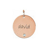 Birthstone Engravable Disc Pendent or Necklace