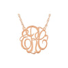 Three Letter Script Uppercase Monogram Necklace