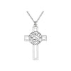 Three Letter Script Monogram Cross Necklace