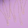 14K Gold Mini Initial Gold Necklace