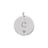 Birthstone Engravable Disc Pendent or Necklace