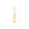 Engravable Vertical Bar Diamond Necklace