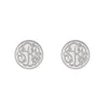 Three Letter Solid Script Monogram Earrings