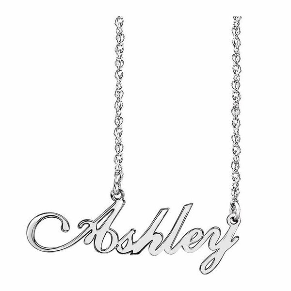 Script Nameplate Necklace