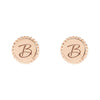 Engravable Beaded Initial Earrings