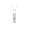 Engravable Vertical Bar Diamond Necklace