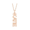 Vertical Block Nameplate Necklace