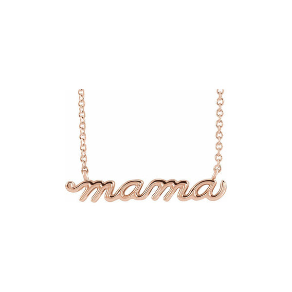 Petite Mama Script Necklace