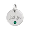 Birthstone Engravable Disc Pendent or Necklace