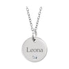 Birthstone Engravable Disc Pendent or Necklace