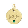 Birthstone Engravable Disc Pendent or Necklace