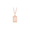 Pierced Number Dog Tag Necklace