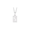 Pierced Number Dog Tag Necklace