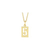 Pierced Number Dog Tag Necklace