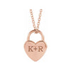 Engravable Heart Lock Necklace or Charm/Pendant