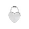 Engravable Heart Lock Necklace or Charm/Pendant