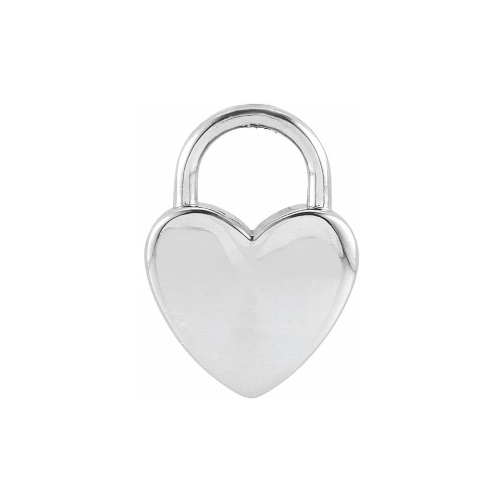 Engravable Heart Lock Necklace or Charm/Pendant