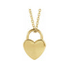 Engravable Heart Lock Necklace or Charm/Pendant