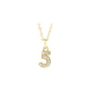 Number Diamond Necklace