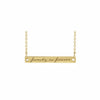 Family is Forever Engraved Bar Necklace