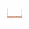 Family is Forever Engraved Bar Necklace