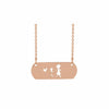 Mother & Child Stick Figure Bar Family Necklace