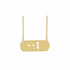 Mother & Child Stick Figure Bar Family Necklace