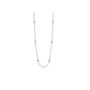 Sterling Silver CZ Station Chain Anklet