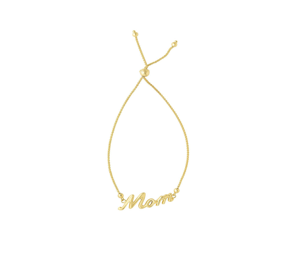 14K Gold Mom Adjustable Bracelet