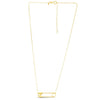 14K Gold Safety Pin Necklace