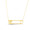 14K Gold Safety Pin Necklace