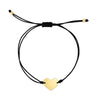 14K Gold Heart Adjustable Cord Bracelet