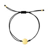 14K Gold Circle Adjustable Cord Bracelet