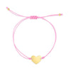 14K Gold Heart Adjustable Cord Bracelet