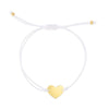 14K Gold Heart Adjustable Cord Bracelet