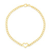 14K Gold Heart Heavy Chain Bracelet