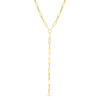 14K Gold Lariat Paperclip Y-Necklace