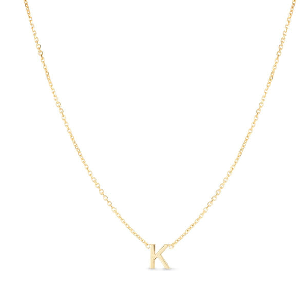 14K Gold Mini Initial Gold Necklace