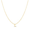 14K Gold Mini Initial Gold Necklace