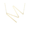 14K Gold Large Diagonal Initial Necklace