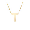 14K Gold Sliding Block Letter Initial Necklace