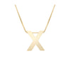 14K Gold Sliding Block Letter Initial Necklace